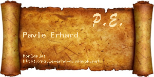 Pavle Erhard névjegykártya